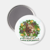 Aimant Joyeux Noël Yorkie (Recto/Verso)