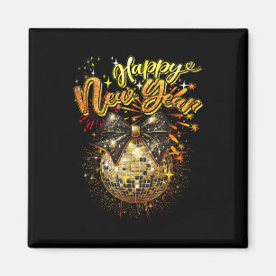 Aimant Joyeux Nouvel An Coquette Bow Disco Nouvel An Eve