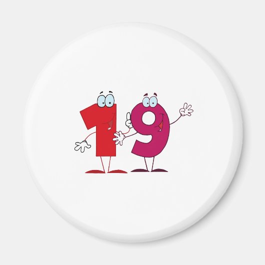 Aimant Joyeux numéro 19 (Devant)