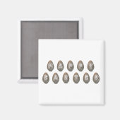 Aimant Joyeux oeufs de Pâques (Recto/Verso)