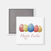 Aimant Joyeux oeufs de Pâques (Recto/Verso)