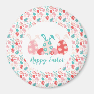 Aimant Joyeux OEufs Décorés De Pâques Oreilles De Lapin