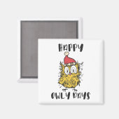 Aimant Joyeux Owly Days Funny Père Noël Owl (Recto/Verso)