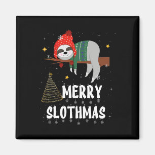Aimant Joyeux Pajama De Noël Slothmas Pour Les Amateurs D