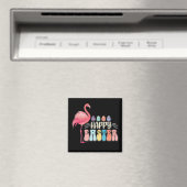 Aimant Joyeux Panier d'oeufs de lapin de Flamant rose de (In Situ (Lave-vaisselle))