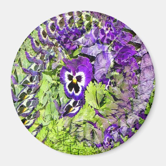 Aimant Joyeux Pansies... (Devant)