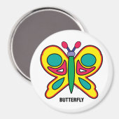 Aimant Joyeux papillon pour enfants (Recto/Verso)