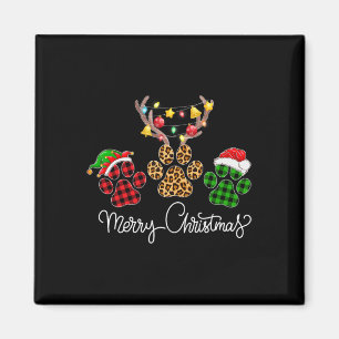 Aimant Joyeux pattes de chien de Noël éclaire Buffalo Pla