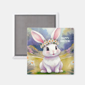 Aimant Joyeux petit lapin 2, Pâques (Recto/Verso)