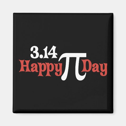 Aimant Joyeux Pi Day 3.14 - 14 mars (Devant)