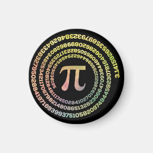 Aimant Joyeux Pi Day Funny School Math Spiral Texte