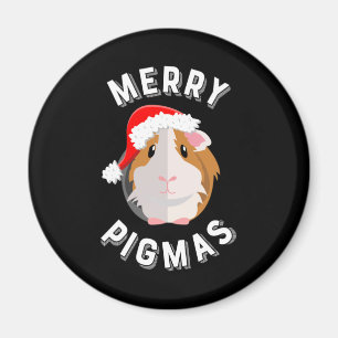 Aimant Joyeux Pigmas mignon et drôle Guinée Cochon Noël