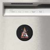 Aimant Joyeux Pitmas Pitbull Chien Pull de Noël Moche Tr (In Situ (Lave-vaisselle))