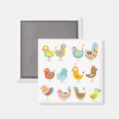 Aimant Joyeux poulets (Recto/Verso)
