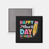 Aimant Joyeux Premier Jour De L'École Crayon Enseignant C (Recto/Verso)