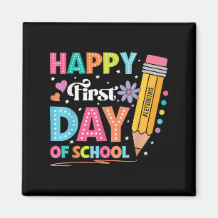 Aimant Joyeux Premier Jour De L'École Crayon Enseignant C