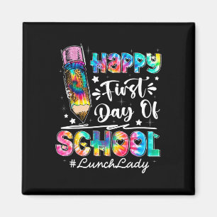 Aimant Joyeux Premier Jour De L'Équipe De L'École Déjeune