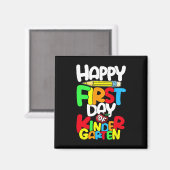 Aimant Joyeux Premier Jour D'Enseignant De La Maternelle  (Recto/Verso)