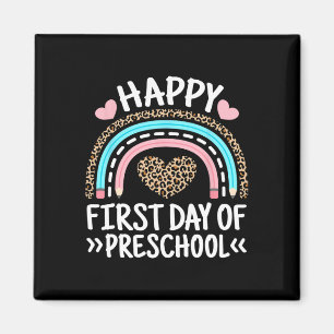 Aimant Joyeux Premier Jour D'Enseignement Préscolaire Leo