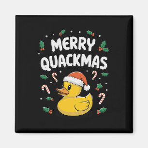 Aimant Joyeux Quackmas Canard en caoutchouc Noël