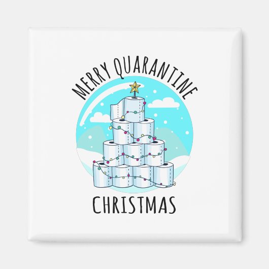 Aimant Joyeux Quarantaine Arbre de Noël Papier toilette (Devant)