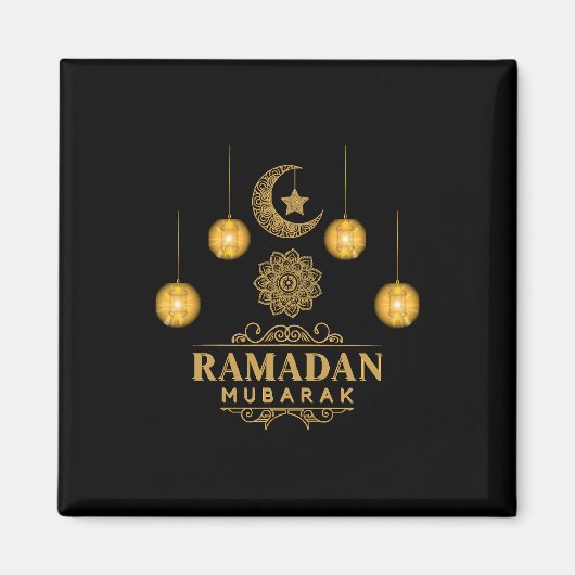 Aimant Joyeux Ramadan Kareem Et Aïd Moubarak 2023 Fête (Devant)