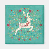 Aimant Joyeux Reindeer Turquoise (Devant)