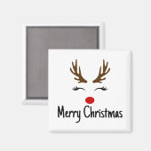 Aimant Joyeux rennes de Noël (Recto/Verso)