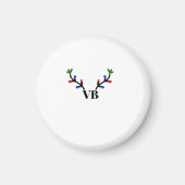 Aimant Joyeux rennes Noël ajouter nom nom nom titre (Devant)