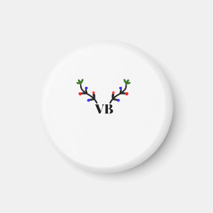 Aimant Joyeux rennes Noël ajouter nom nom nom titre