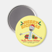 Aimant Joyeux Rickmas et Joyeuses Fêtes Humaines (Recto/Verso)