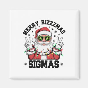 Aimant Joyeux Rizz Mas Sigmas Funny Père Noël