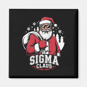 Aimant Joyeux Rizzmas Sigma Claus Funny Santa Claus 1