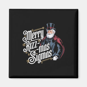 Aimant Joyeux Rizzmas Sigmas Funny Santa Claus Alpha Gen