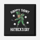 Aimant Joyeux Saint Hatricks Day St Patrick's Day Hockey  (Devant)