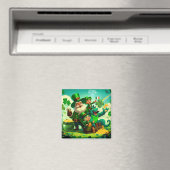 Aimant Joyeux Saint Patrick's Day coloré (In Situ (Lave-vaisselle))