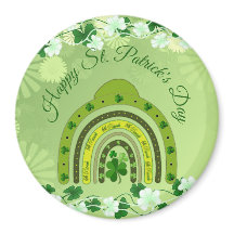 Joyeux Saint Patrick's Day Lucky Shamrock Rainbow