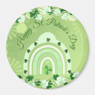 Aimant Joyeux Saint Patrick's Day Lucky Shamrock Rainbow