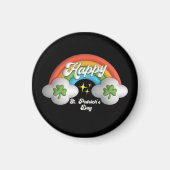 Aimant Joyeux Saint Patrick's Day mignon arc-en-ciel (Devant)