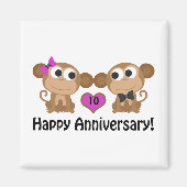 Aimant Joyeux singes d'anniversaire (Devant)