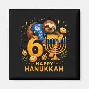Aimant Joyeux Six Sept Hanukkah Drôle Meme Menorah Paress