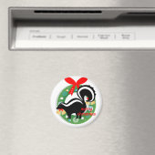 Aimant joyeux skunk de noël (In Situ (Lave-vaisselle))