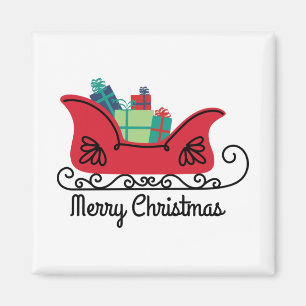 Aimant Joyeux Sleigh de Noël