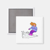 Aimant Joyeux Snowboard Gal (Recto/Verso)