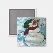 Aimant Joyeux Snowman (Recto/Verso)