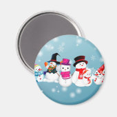 Aimant Joyeux Snowmen (Recto/Verso)