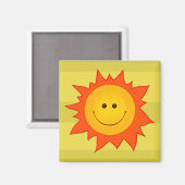 Aimant Joyeux soleil souriant (Recto/Verso)