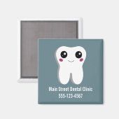 Aimant Joyeux sourire Dental Tooth Cute Business (Recto/Verso)