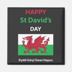 Aimant Joyeux St David's Day Dydd Gala Gallois Dewi Hapus