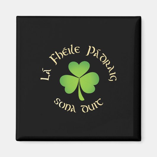 Aimant Joyeux St Patrick à toi Happy St Patricks Day (Devant)